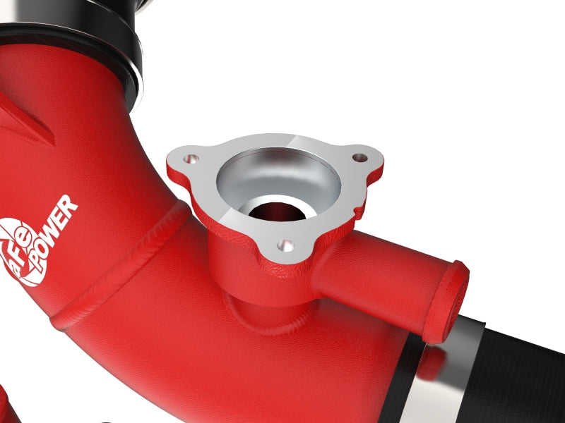 aFe 2022 Toyota Land Cruiser (J300) V6-3.5L (tt) BladeRunner 2.5in Aluminum Hot Charge Pipe - Red 46-20558-R