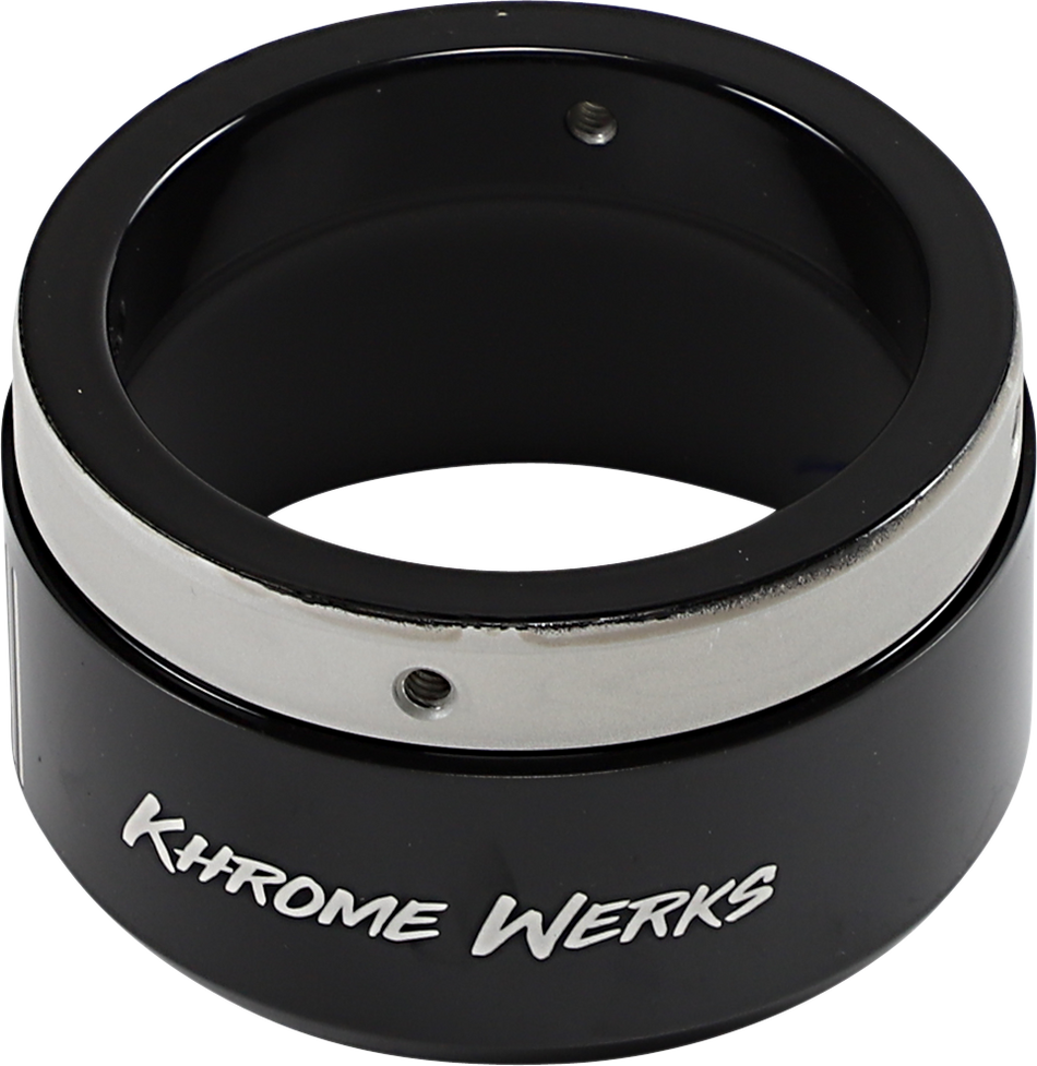 KHROME WERKS 4-1/2" Klassic Tip - Left - Black Powdercoat 200658P