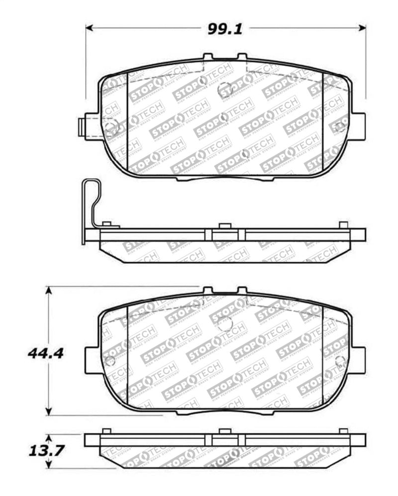 StopTech OE Fit Rear Sport Brake Pads 309.118