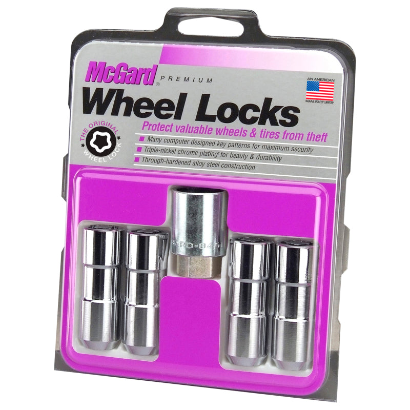 McGard Wheel Lock Nut Set - 4pk. (Cone Seat Duplex) 9/16-18 / 7/8 Hex / 2.5in. Length - Chrome 24134