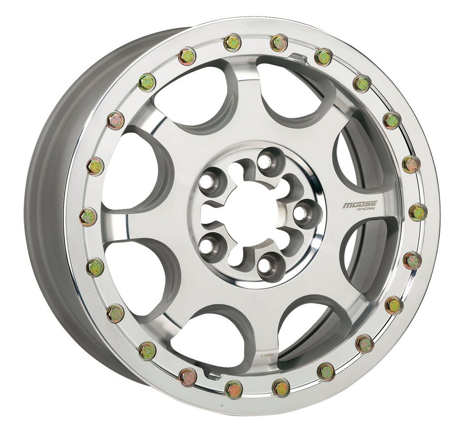 MOOSE UTILITY Wheel - 351X 5-Lug Beadlock - Front/Rear - Machined - 15x7 - 5/4.5 - 5+2 351BM157545CF64