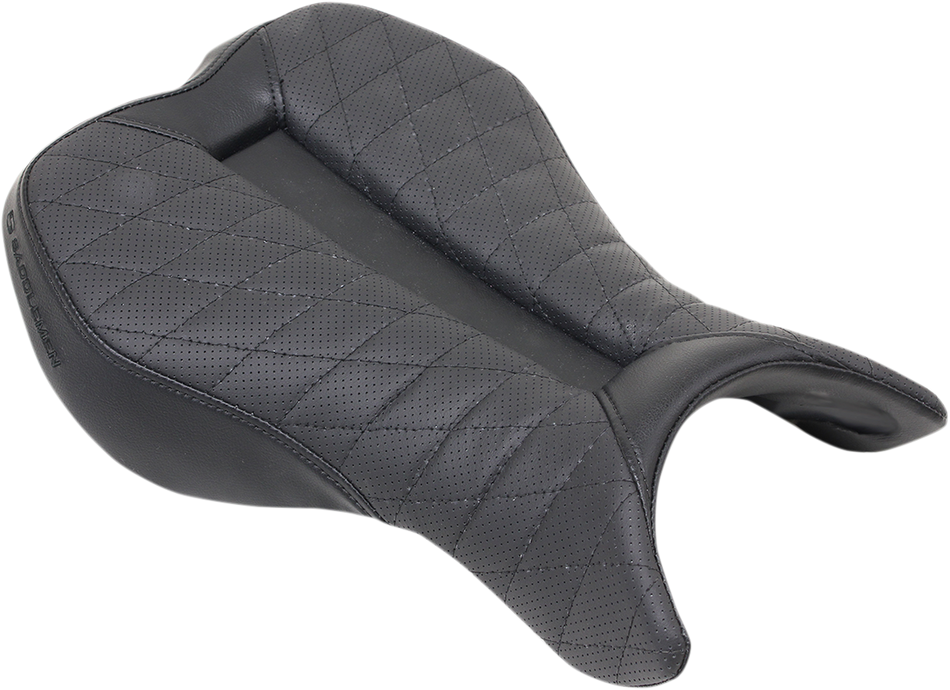 SADDLEMEN Track Seat - Lattice Stitch - Black - 675R '13-'17 0810-T138