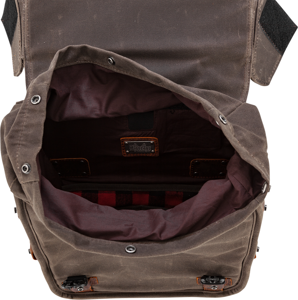 BURLY BRAND Throw-Over Saddlebag - Dark Oak B15-1002D