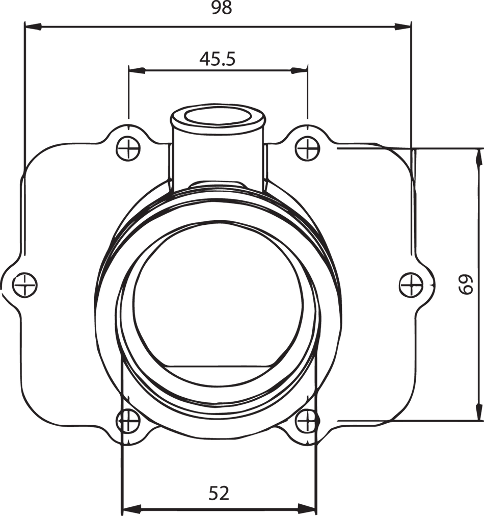 KIMPEX Carburetor Flange - Ski-Doo 301722