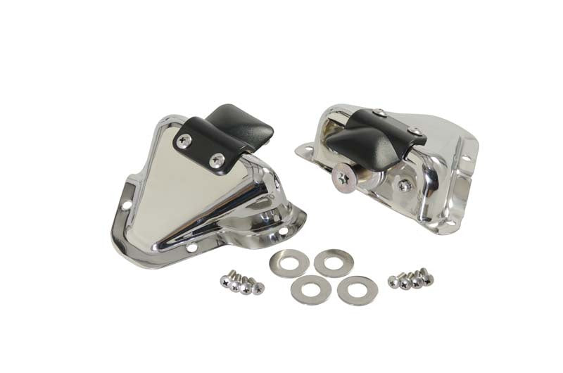 Kentrol 81-95 Jeep CJ/Wrangler YJ Interior Door Latch Brackets Pair - Polished Silver 30513