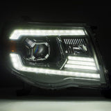 AlphaRex 05-11 Toyota Tacoma LUXX LED Projector Headlights Plank Style Black w/Activ Light and DRL 880741