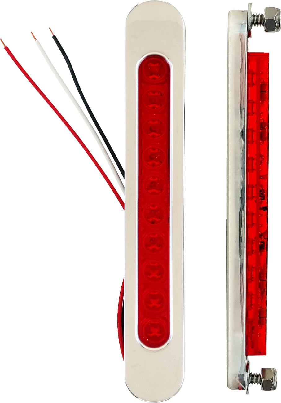 ACCUTRONIX Taschenleuchte - Rote Linse - Chrom BL01-OC 