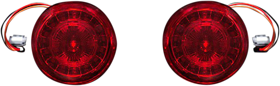 CUSTOM DYNAMICS Rear Turn Signal Insert - JAE Bases - Red PB-RR-JAE