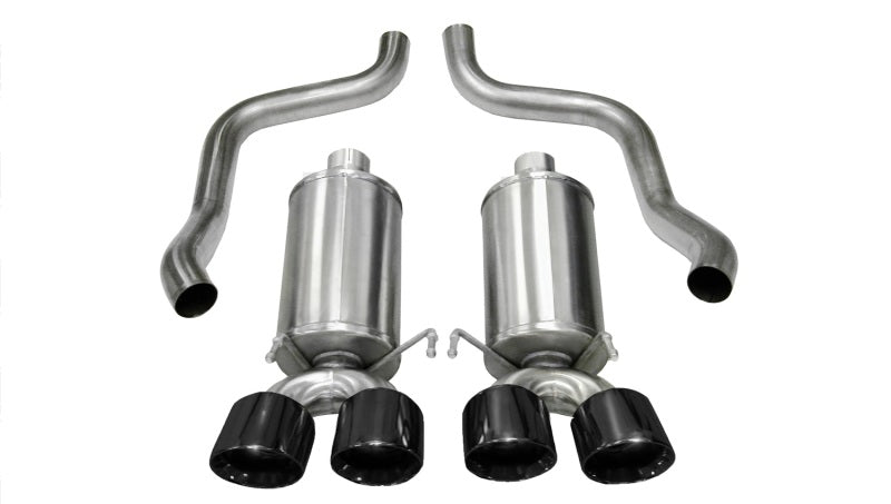 Corsa Black Xtreme Axle-Back Exhaust w/Dual Black 3.5in Tips 09-13 Chevrolet Corvette C6 6.2L V8 14470BLK