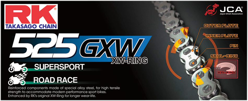 RK 525 GXW - Drive Chain - 130 links 525GXW-130