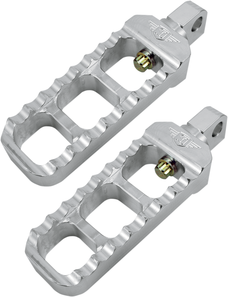 JOKER MACHINE Adjustable Serrated Footpegs - Clear 08-61-1