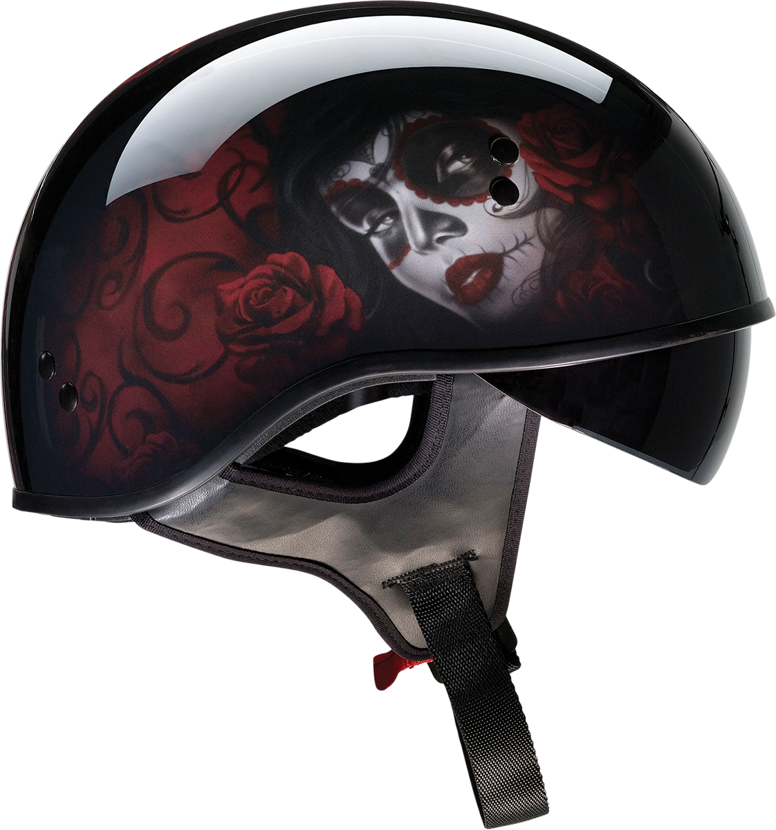 Casco Z1R Vagrant - Catrina roja - Negro/Rojo - Grande 0103-1316 