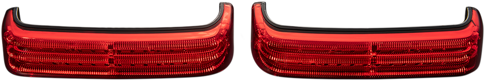 CUSTOM DYNAMICS Saddlebag Lights - SS6 - Black/Red PB-SB-SS6-BR