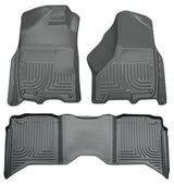 Husky Liners 2012 Dodge Ram 1500/2500/3500 Crew Cab WeatherBeater Combo Gray Floor Liners 99002