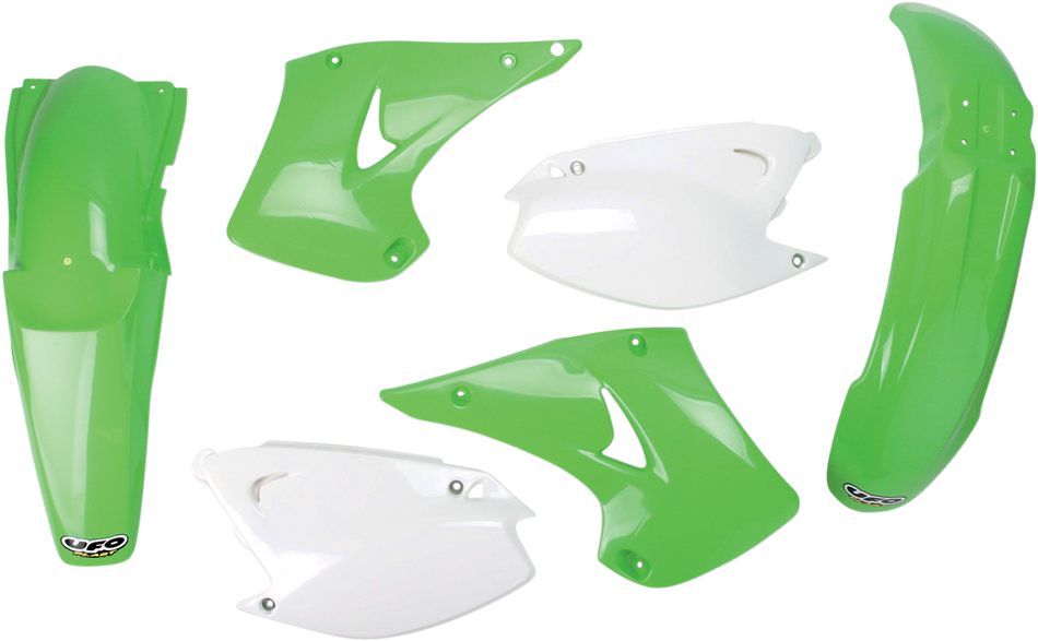 UFO Replacement Body Kit OEM Green/White KX125/250 2003-2008 KAKIT201-999