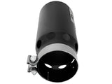 aFe SATURN 4S 4in SS Intercooled Exhaust Tip - Black 4in In x 5in Out x 12in L Bolt-On 49T40501-B122