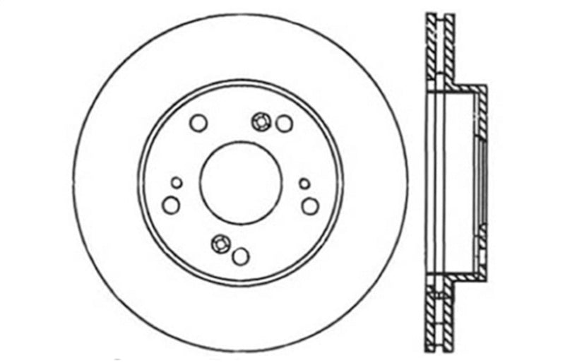 StopTech 02-06 Acura RSX Slotted & Drilled Left Front Rotor 127.40056L