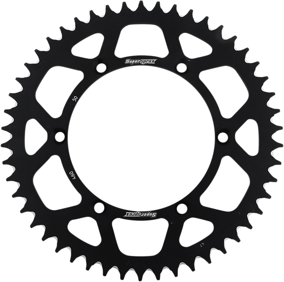 SUPERSPROX Rear Sprocket - Black - Kawasaki/Suzuki - 50 Tooth RAL-460-50-BLK