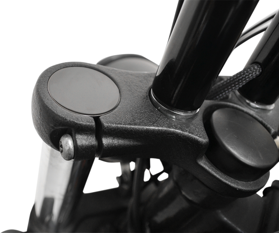 LA CHOPPERS Flush-Mount Fork Cap - Gloss Black Powder Coat - 49 mm LA-7504-49B