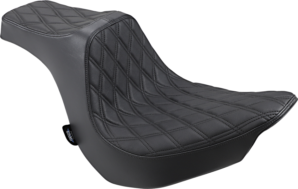 DRAG SPECIALTIES Predator III Seat - Double Diamond - Black Stitching - FLFB/S '18-'22 0802-1188