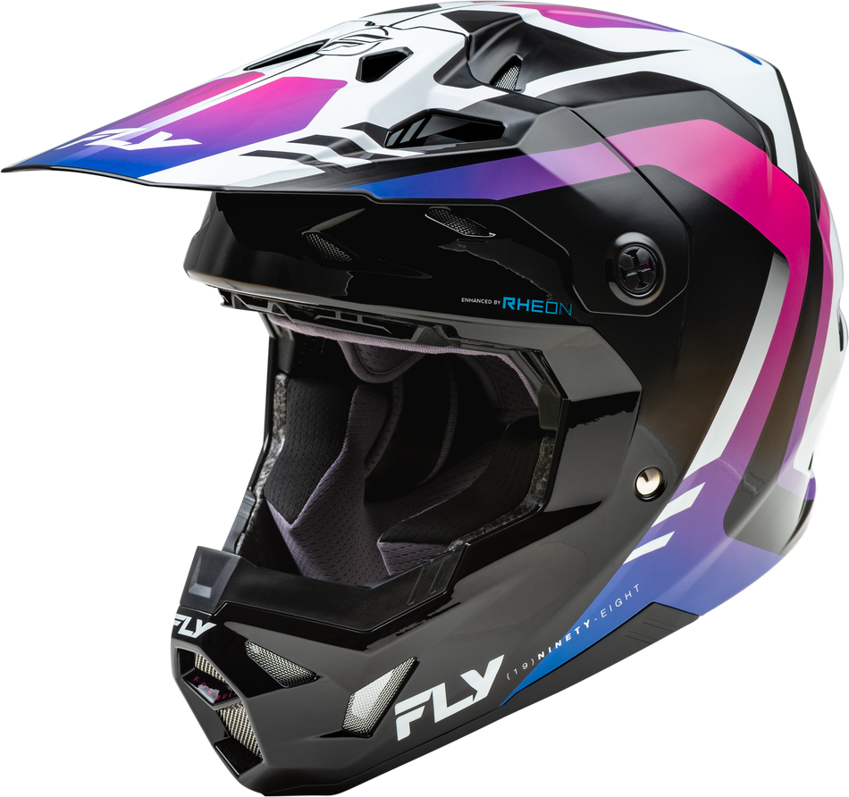 FLY RACING Yth Formula Cp Krypton Helmet White/Black/Purple Yl 73-0039YL