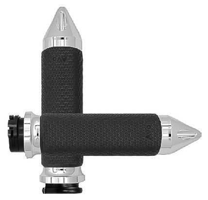 AVON Cable Throttle Memory Foam Grip Chrome MF-63A-CH-SPK