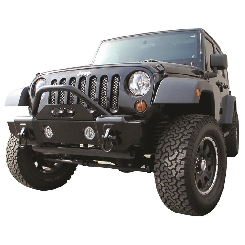 Rampage 2007-2018 Jeep Wrangler(JK) Recovery Bumper Stubby Front - Black 88509