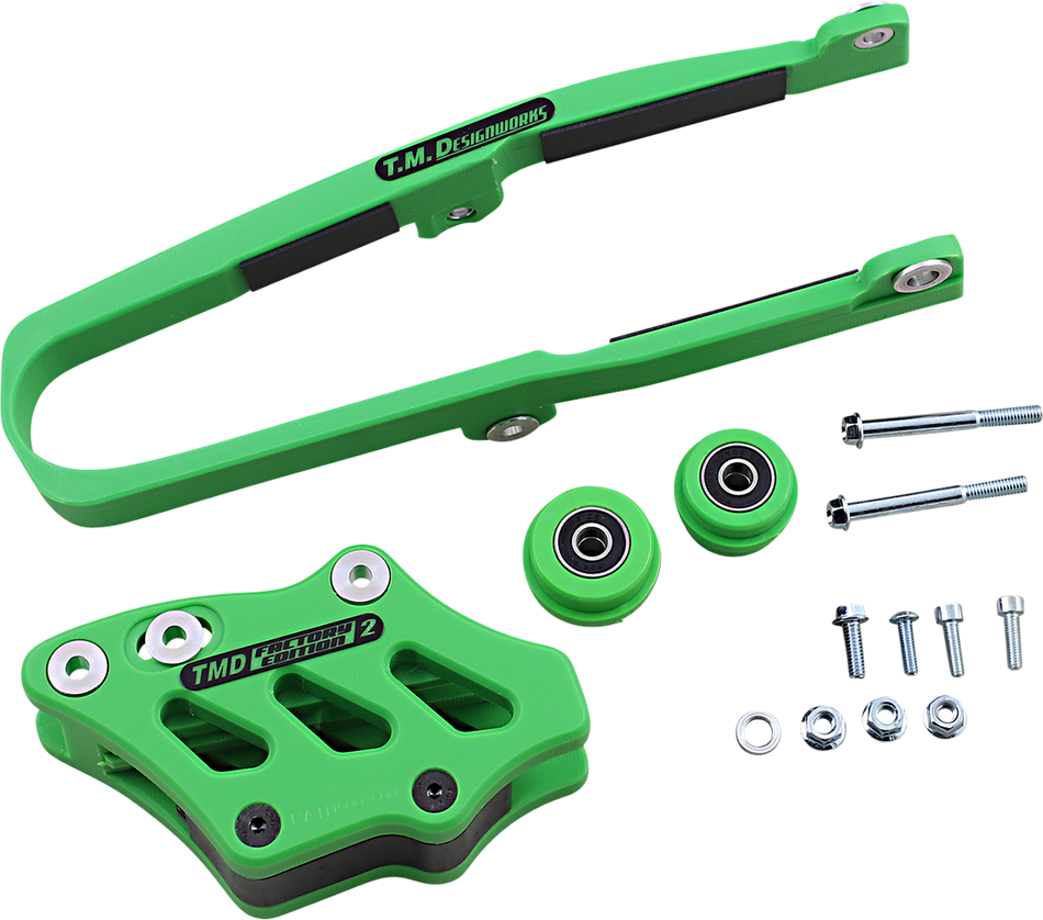 T.M. DESIGNWORKS Chain Guide/Slider - Kawasaki - Green KCP-K09-GR