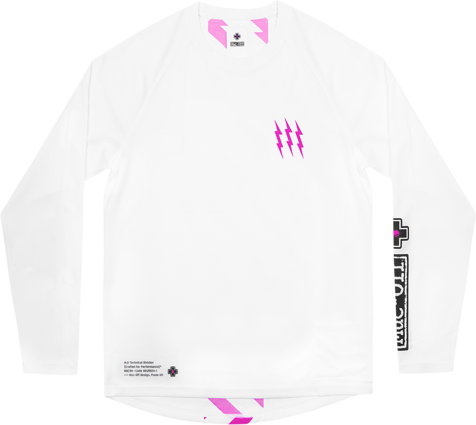 MUC-OFF USA Riders Long-Sleeve Jersey - White - Medium 20488