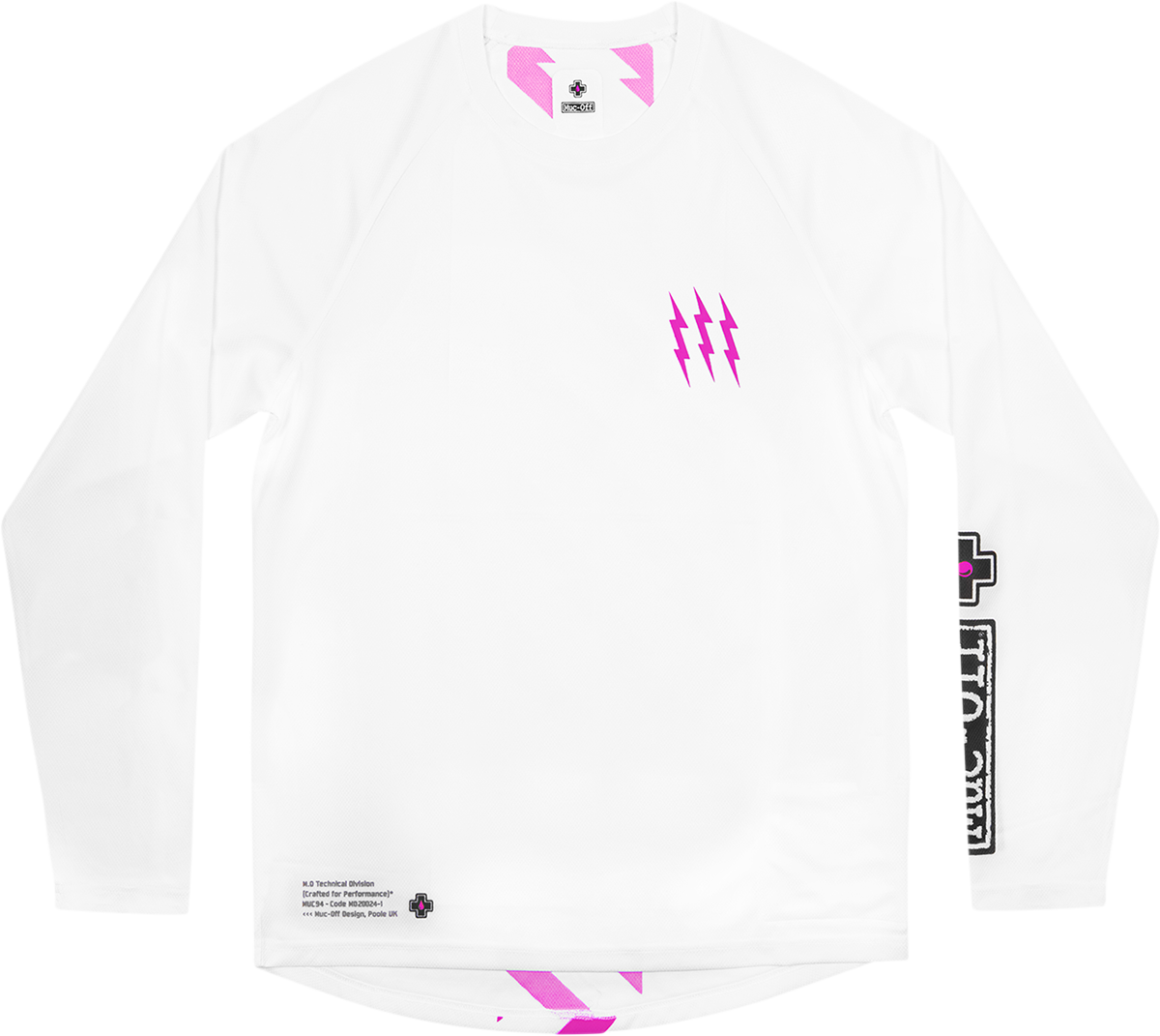 MUC-OFF USA Riders Long-Sleeve Jersey - White - XL 20490