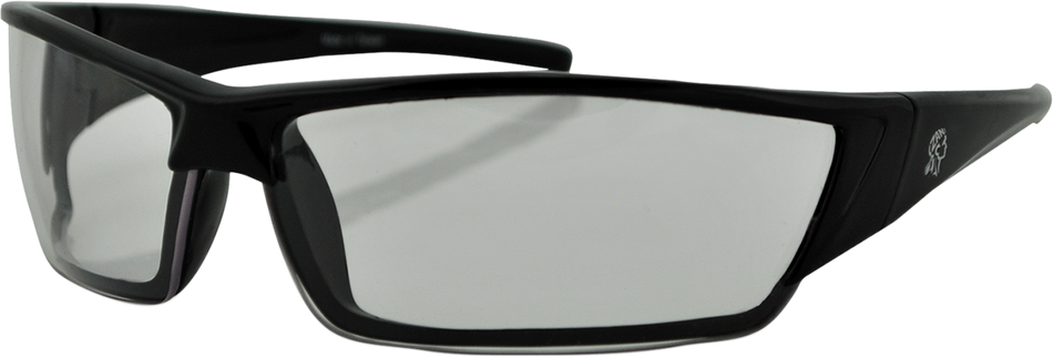 ZAN HEADGEAR Utah Sonnenbrille - Glänzend Schwarz - Klar EZUT01C 