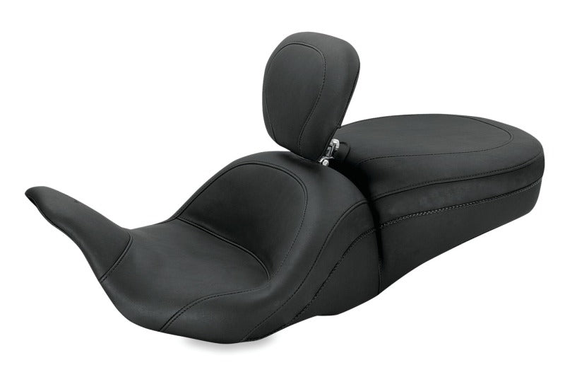 Mustang 08-21 Harley Electra Glide, Rd Glide, Rd King, Str Glide Lowdown 1PC Seat w/DBR - Black 79703