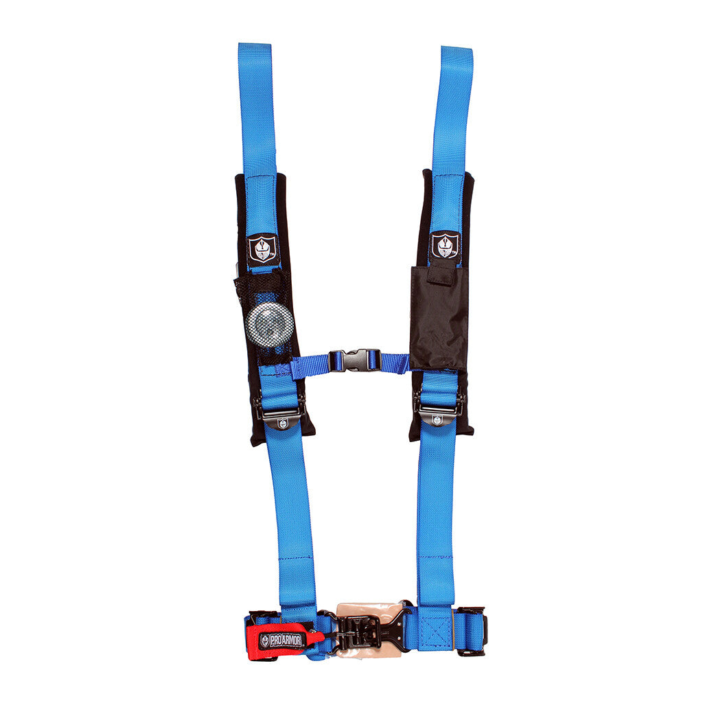 PRO ARMOR 4 Pt Harness With Sewn In Pads Blue 2 In. A114220VB