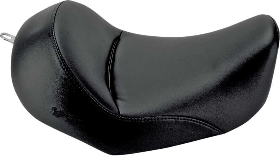 SADDLEMEN Heels Down Solo Seat - Without Backrest - Plain - Black - Dyna 806-04-0021