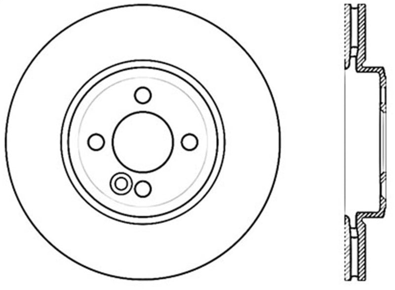 StopTech Slotted & Drilled Sport Brake Rotor 07-13 Mini Cooper 127.34101L