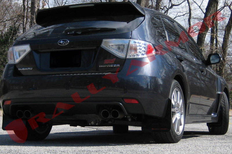 Rally Armor V2 08-11 STI (hatch only) / 11 WRX (hatch only) UR Black Mud Flap w/ Red Logo MF15-UR-BLK/RD
