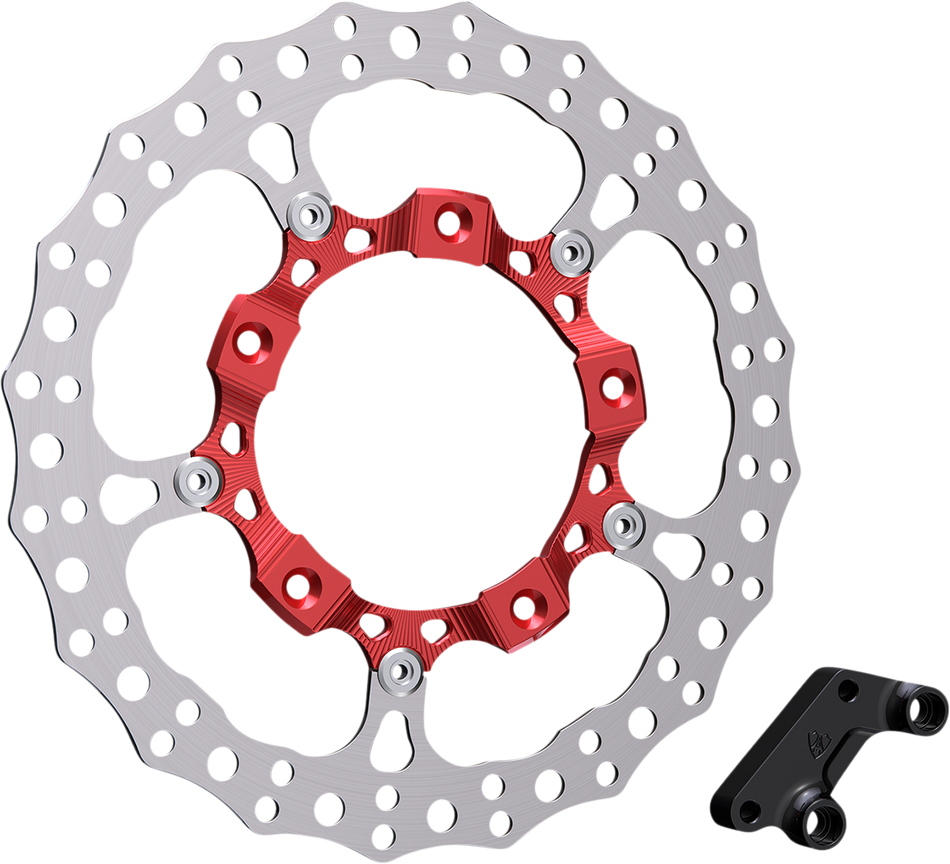 ARLEN NESS Rotor 14" - Front Left - Red 300-003