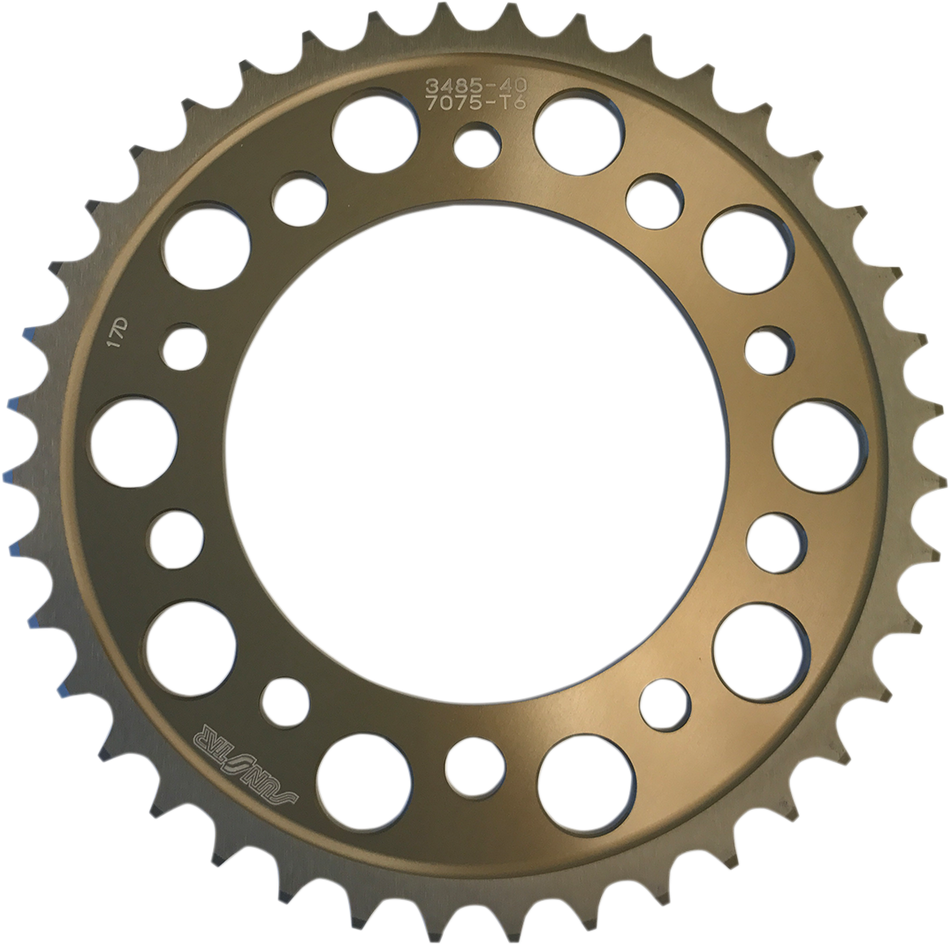 SUNSTAR SPROCKETS Rear Sprocket - 40 Tooth - Yamaha - Gold 5-348540