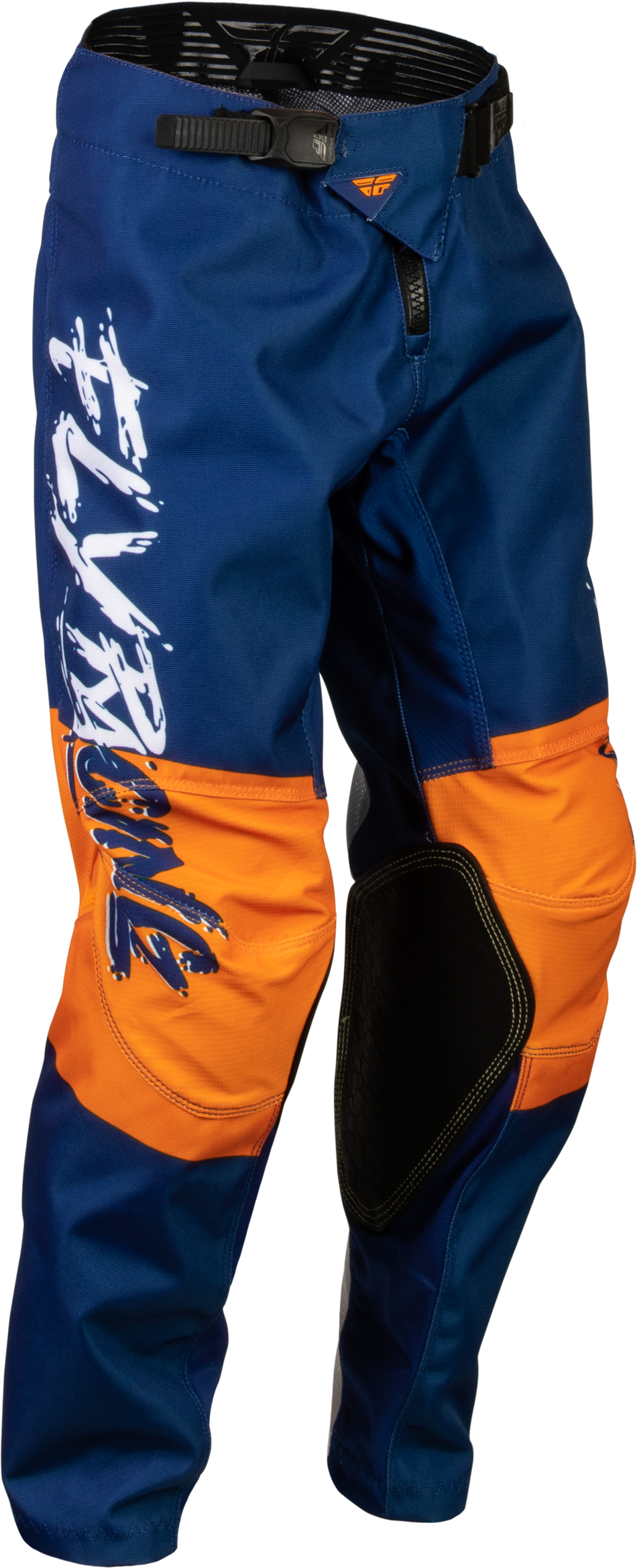 FLY RACING Youth Kinetic Khaos Pants White/Navy/Orange Sz 18 376-43518