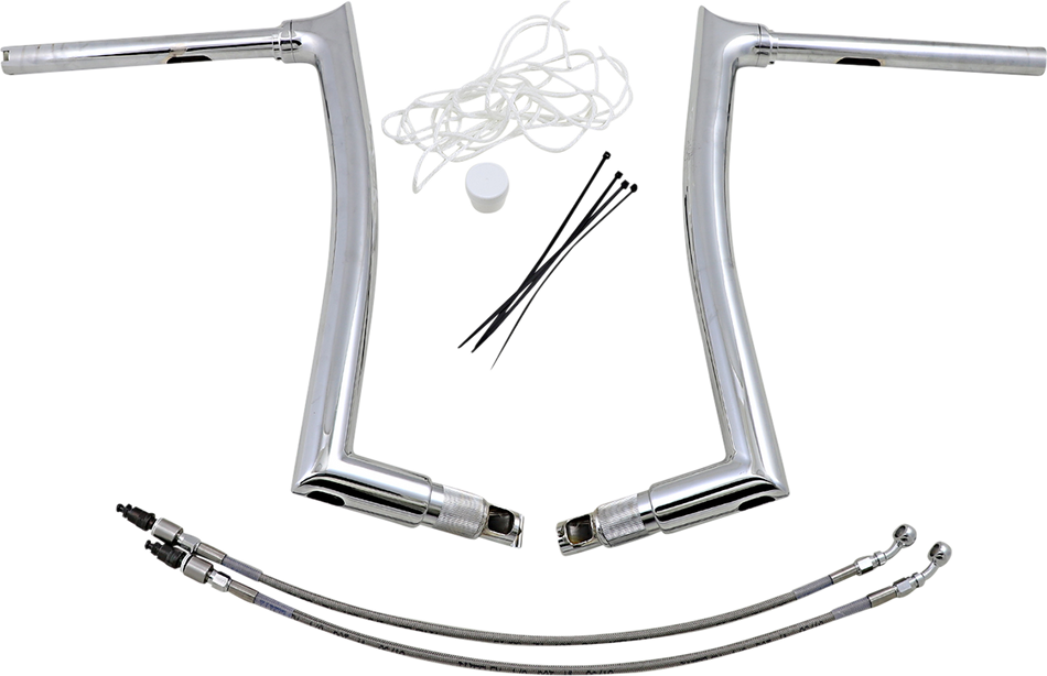 FAT BAGGERS INC. Handlebar Kit - Pointed Top - 16" - Chrome 809316