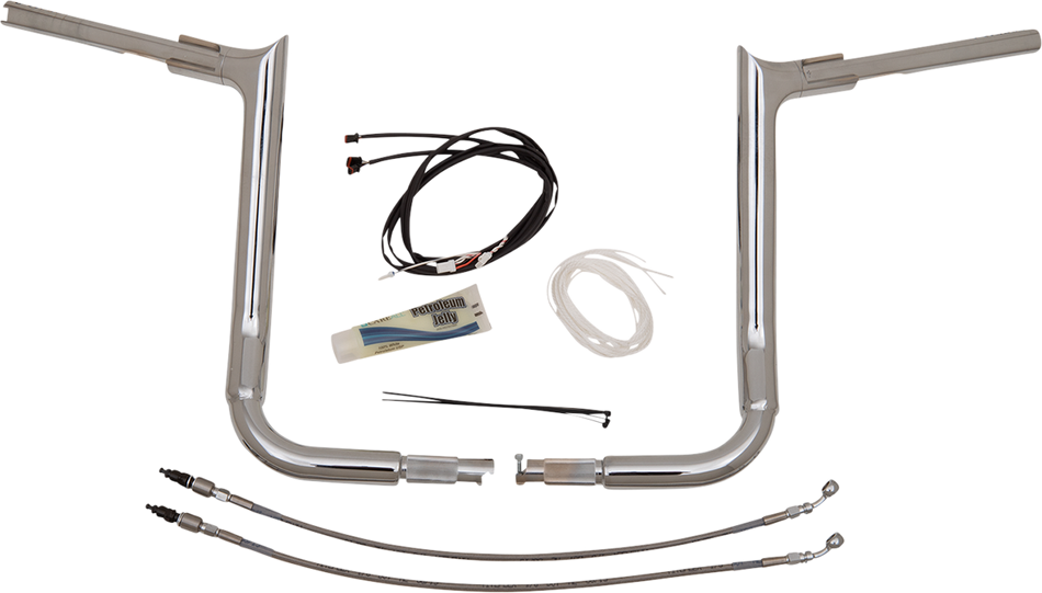 FAT BAGGERS INC. Handlebar Kit - Pointed Top - 14" - Chrome 809214