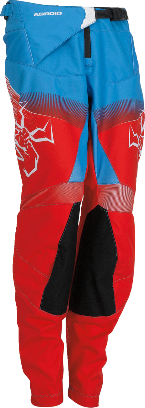 MOOSE RACING Pantalones Agroid para jóvenes - Rojo/Blanco/Azul - 22 2903-2269 