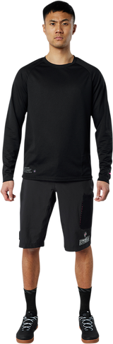 MUC-OFF USA Riders Long-Sleeve Jersey - Black - Large 20367
