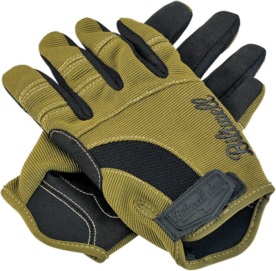 BILTWELL Moto Gloves - Olive/Black - XL 1501-0309-005