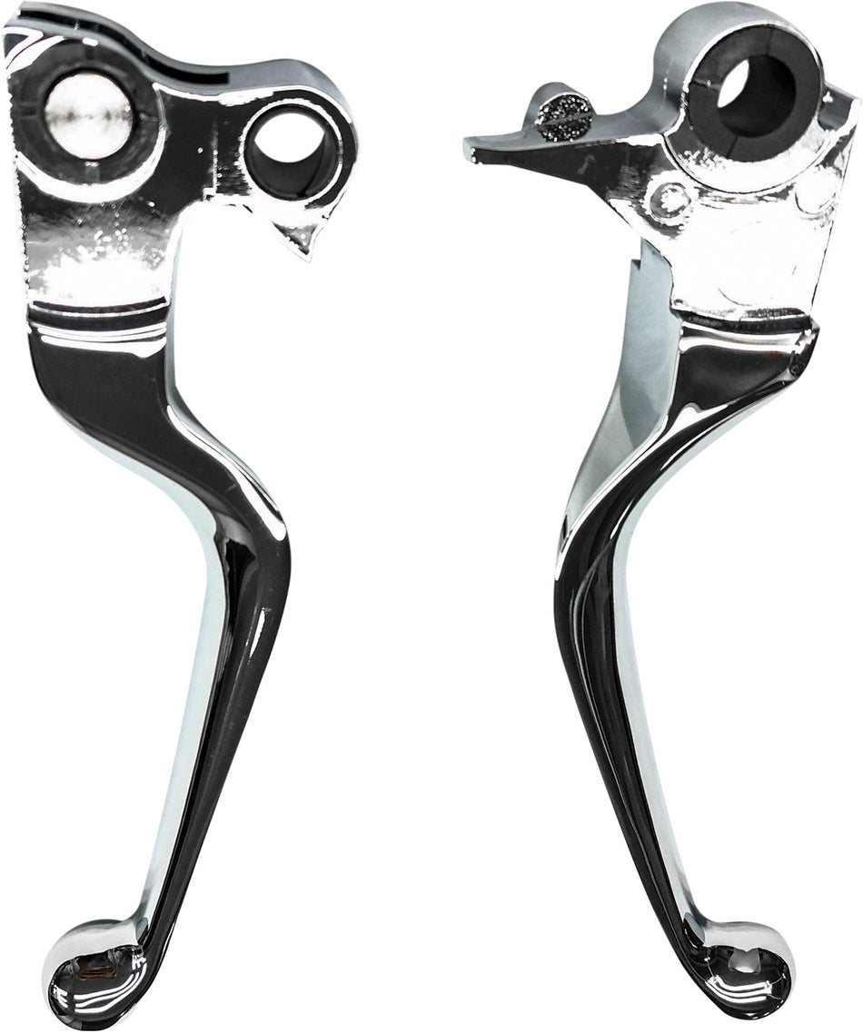 HARDDRIVE Smooth Lever Set Chrome Bt 07-Up Except Flt 08-Up 53502