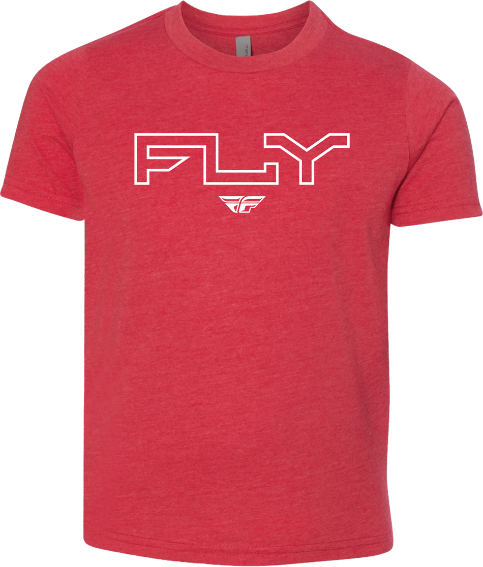 FLY RACING Youth Fly Edge Tee Red Ym 354-0309YM