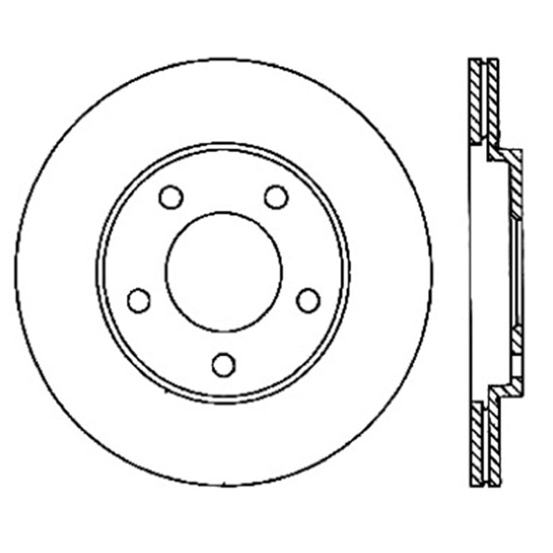 StopTech Power Slot 05-10 Mustang V6/4.0L / GT V8-4.6L Rear Right Slotted Rotor 126.61087SR