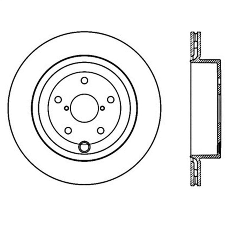 StopTech Power Slot 08-10 Subaru Impreza STi Rear Left Slotted Rotor 126.47030SL