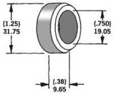 HARDDRIVE Axle Spacer Zinc 43358-83a 3/4"X0.38" 339299