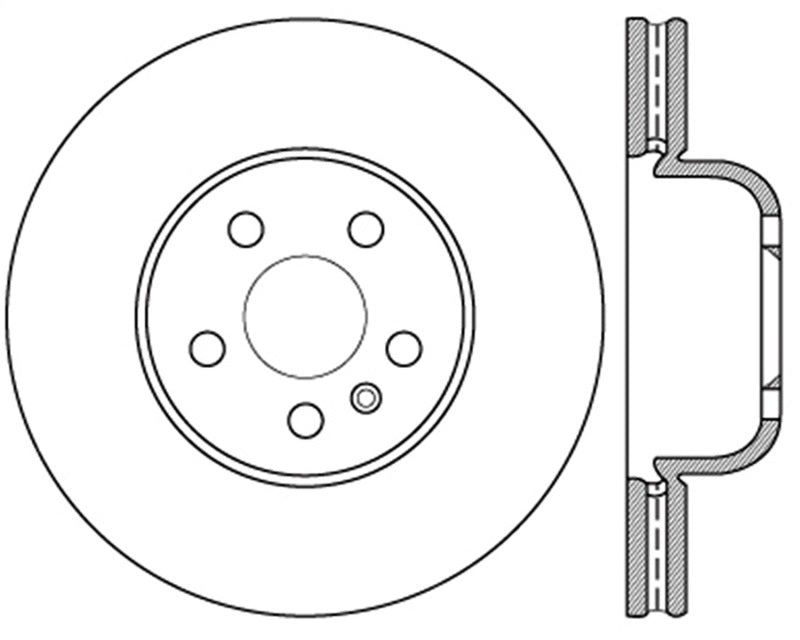 StopTech Slotted & Drilled Sport Brake Rotor 127.34104L